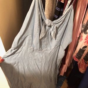 Faux Denim Jumpsuit Old Navy